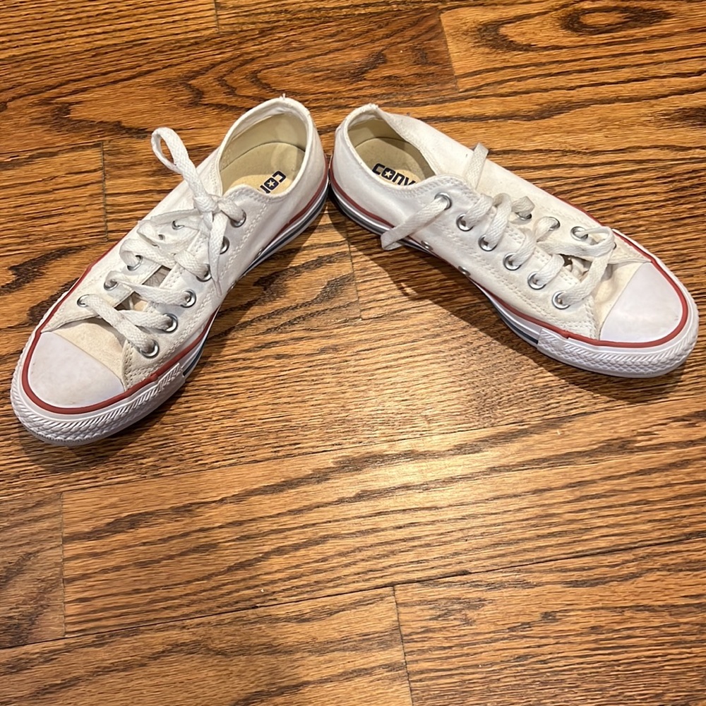 Gently worn ivory Converse All Star low tops Men’s sz 4.5 women’s sz 6.5. - Picture 2 of 5